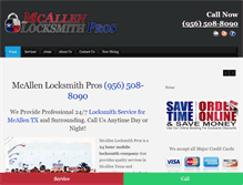 Tablet Screenshot of locksmithmcallen.com